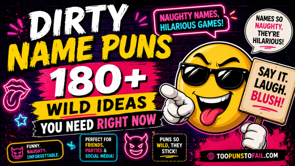Dirty Name Puns: 180+ Wild Ideas You Need Right Now