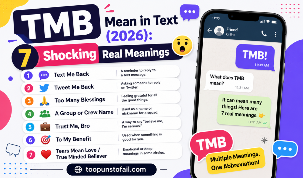 TMB Mean in Text (2026): 7 Shocking Real Meanings