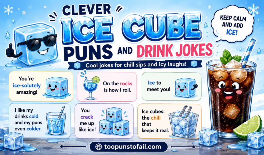 Clever Ice Cube Puns and Drink Jokes