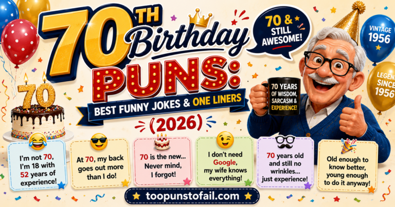 70th Birthday Puns: Best Funny Jokes & One Liners (2026)