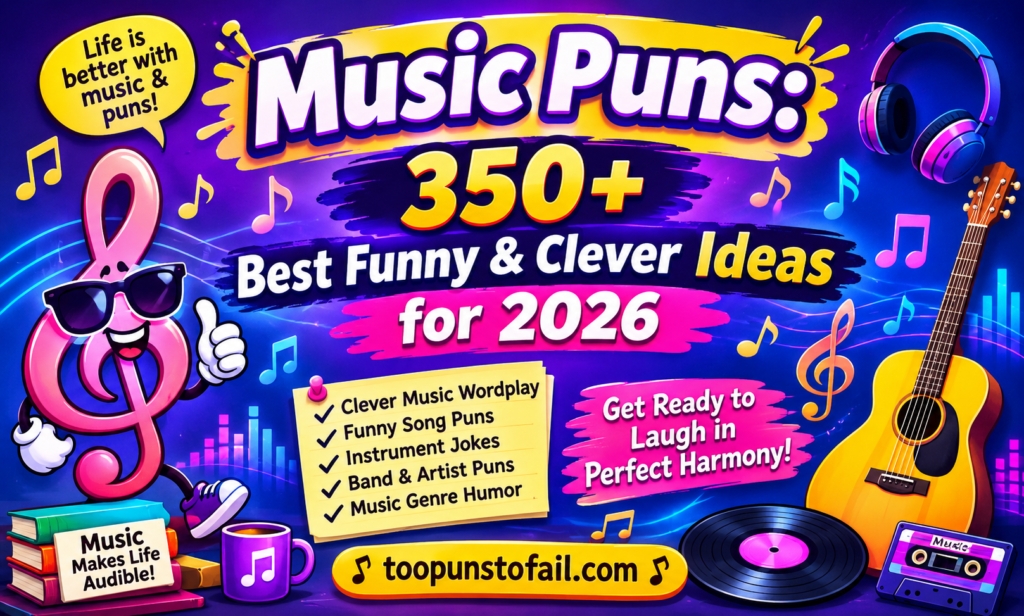 Music Puns: 350+ Best Funny & Clever Ideas for 2026