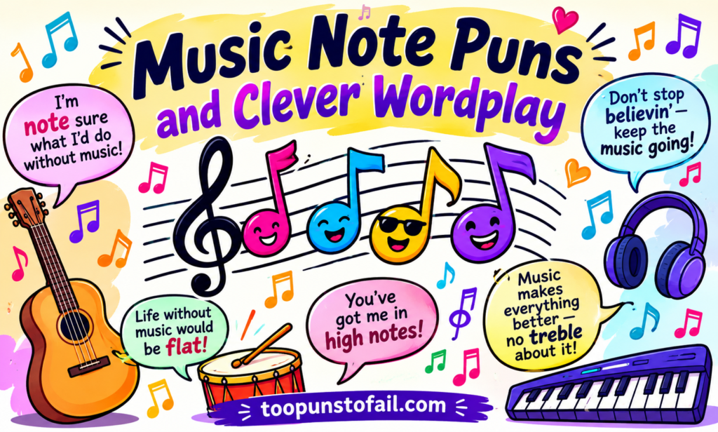 Music Note Puns and Clever Wordplay