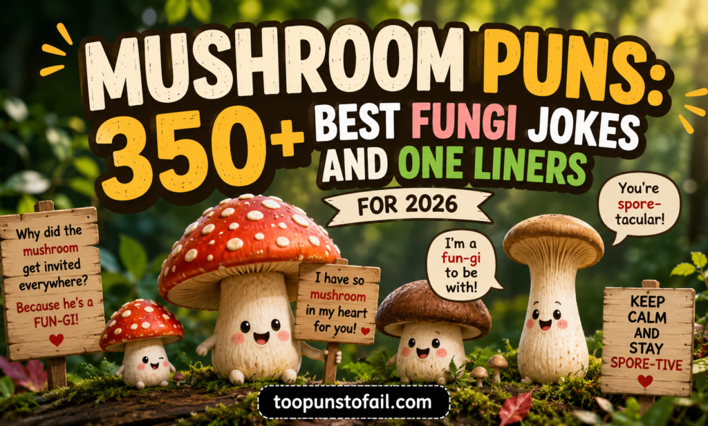 Mushroom Puns: 350+ Best Fungi Jokes and One Liners for 2026