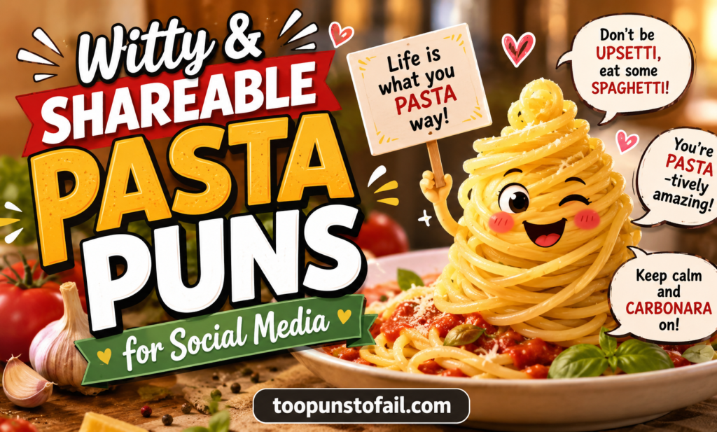 Witty & Shareable Pasta Puns for Social Media