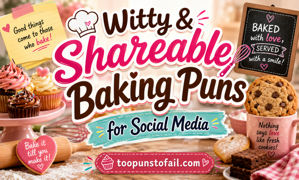 Witty & Shareable Baking Puns for Social Media