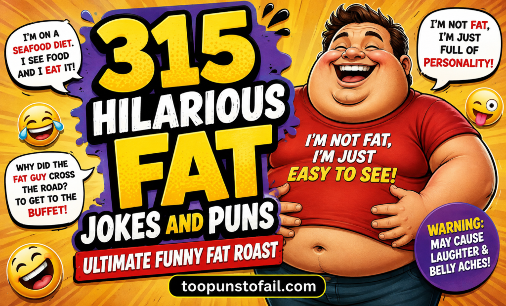 315 Hilarious Fat Jokes And Puns | Ultimate Funny Fat Roast