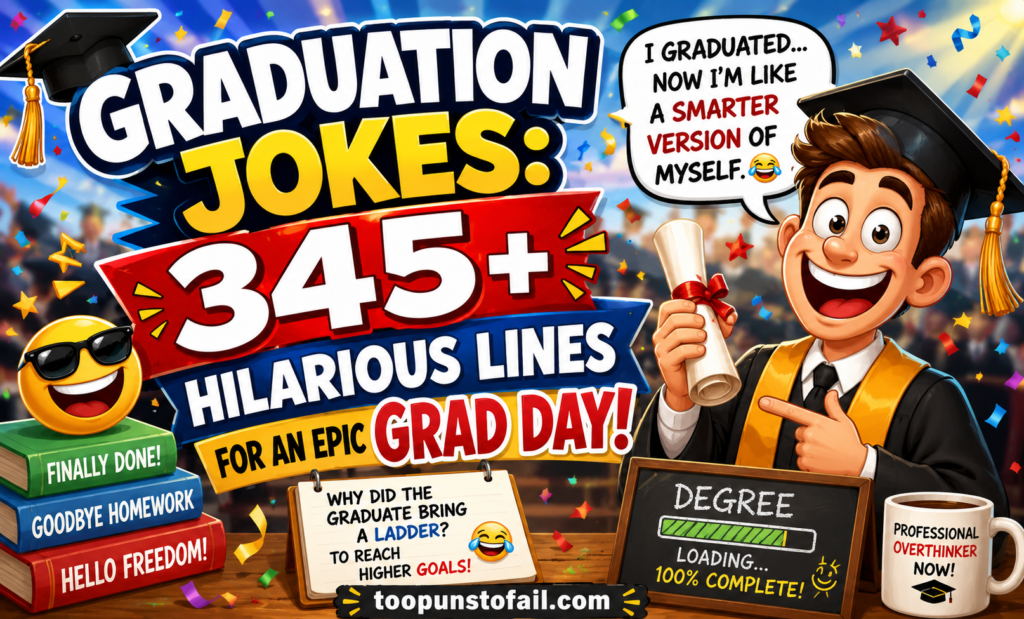 Graduation Jokes: 345+ Hilarious Lines for an Epic Grad Day